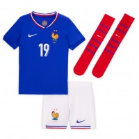 Echipament fotbal Franţa Youssouf Fofana #19 Tricou Acasa European 2024 pentru copii maneca scurta (+ Pantaloni scurti)